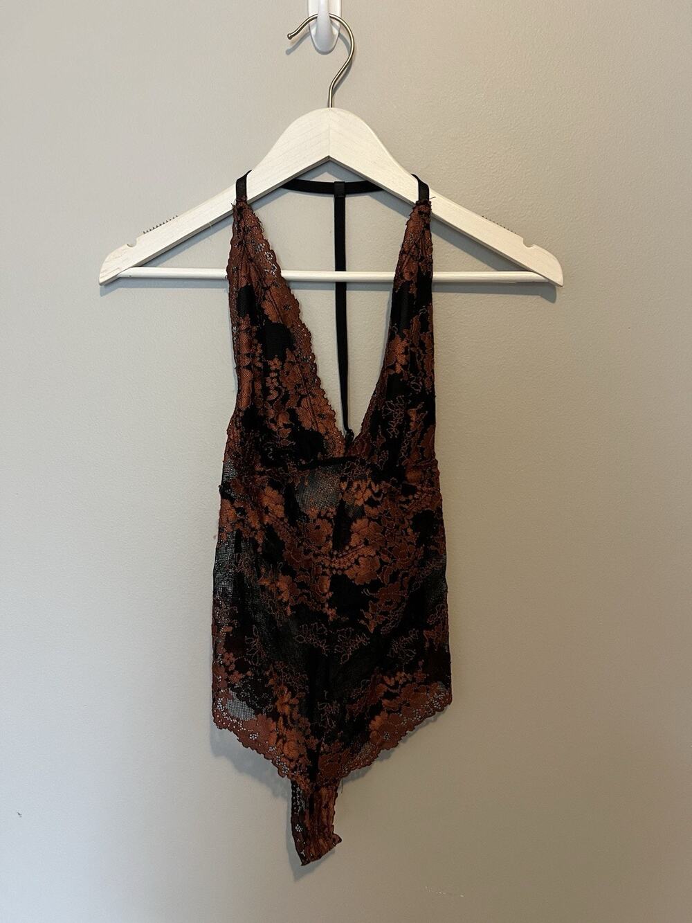 Windsor Black And Brown Lace Bodysuit Teddy